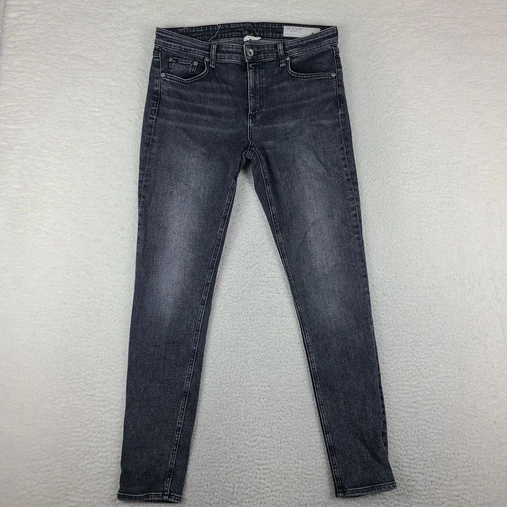 Rag & Bone Jeans Womens 31x30 Black Opal Cate Mid Rise Skinny Medium Wash Denim